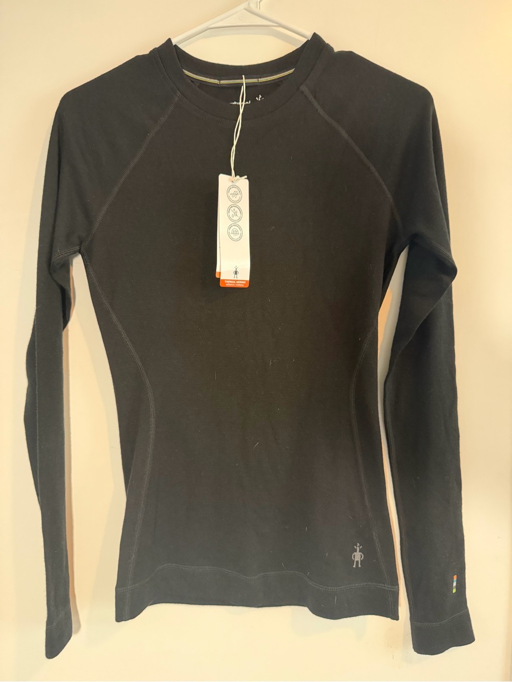 NWT Smartwool Women’s Black Long-Sleeve Merino Base Layer Top